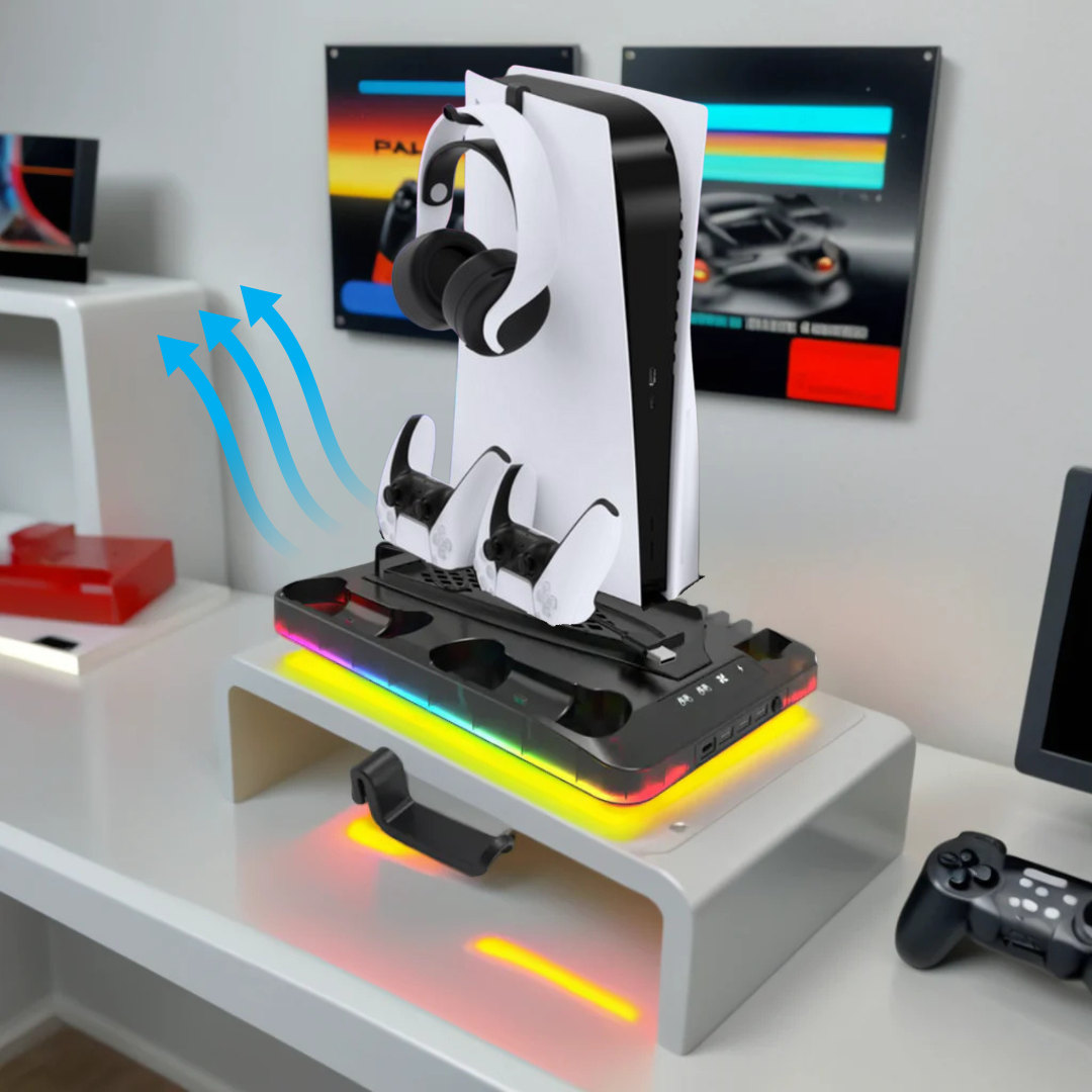 GameDock PS5 | Din ultimative opladnings- og kølestation til PS5