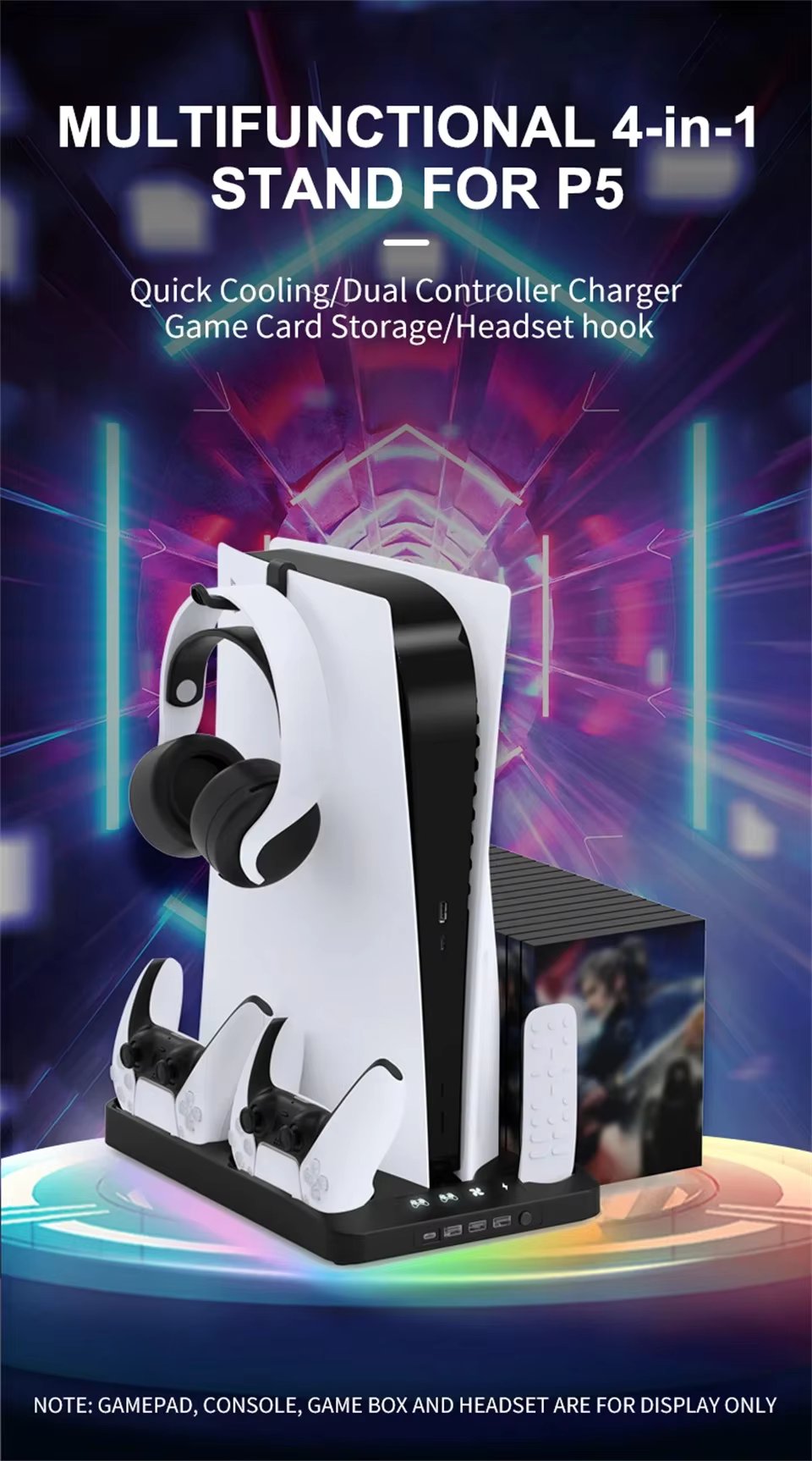 GameDock PS5 | Din ultimative opladnings- og kølestation til PS5