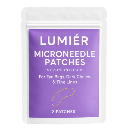 Lumiér Mikronåle-patches | Dæmper, beroliger og letter hævelser under øjnene med op til 98 % på 24 timer!