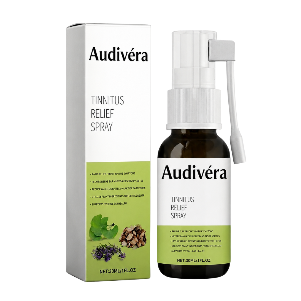Audivéra Tinnitus-spray | Dæmper, beroliger og letter ringen for ørerne med op til 98 % på 24 timer!