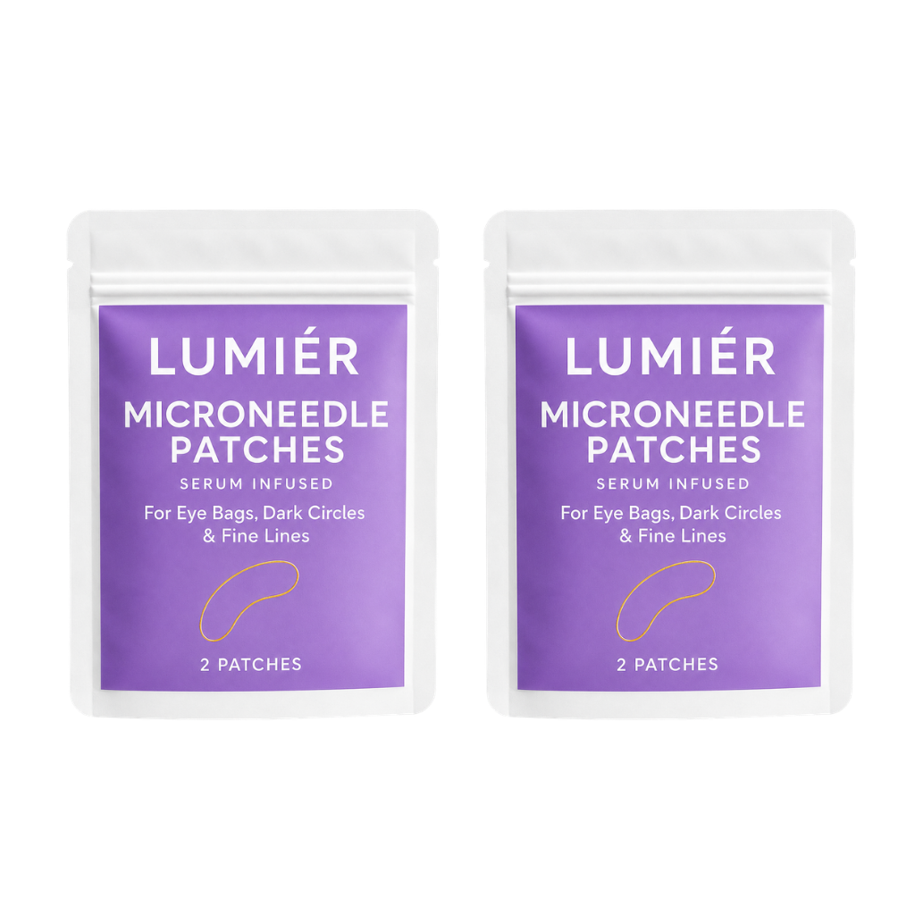 Lumiér Mikronåle-patches | Dæmper, beroliger og letter hævelser under øjnene med op til 98 % på 24 timer!