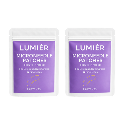 Lumiér Mikronåle-patches | Dæmper, beroliger og letter hævelser under øjnene med op til 98 % på 24 timer!