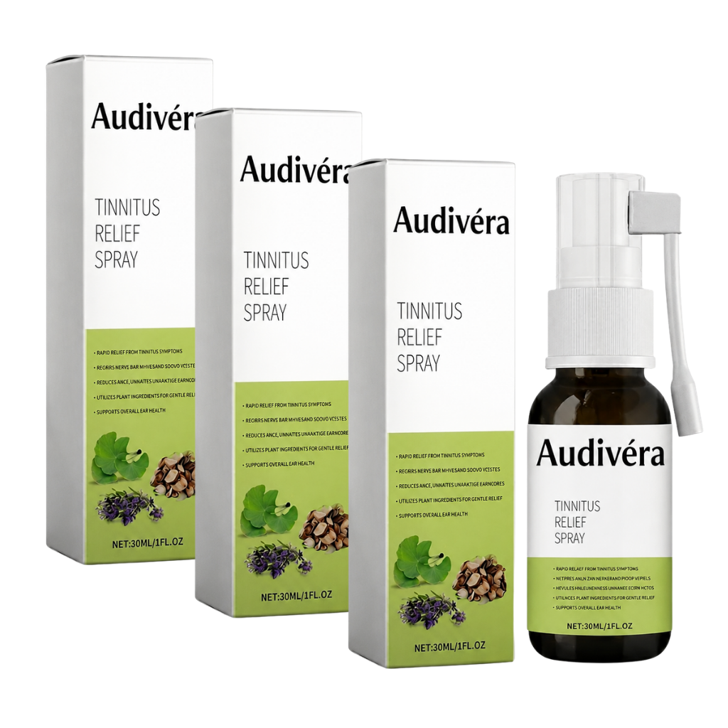 Audivéra Tinnitus-spray | Dæmper, beroliger og letter ringen for ørerne med op til 98 % på 24 timer!