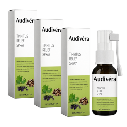 Audivéra Tinnitus-spray | Dæmper, beroliger og letter ringen for ørerne med op til 98 % på 24 timer!