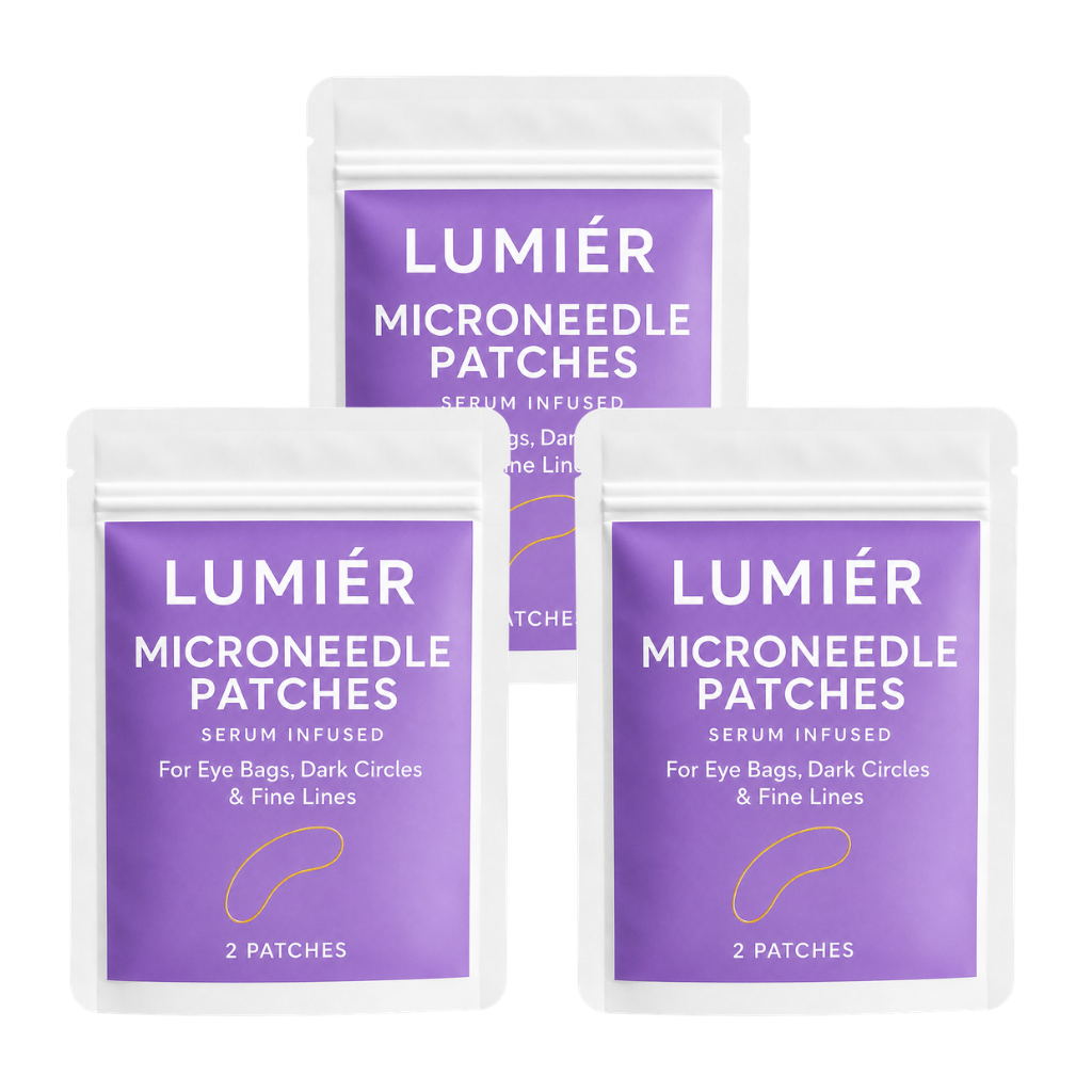Lumiér Mikronåle-patches | Dæmper, beroliger og letter hævelser under øjnene med op til 98 % på 24 timer!