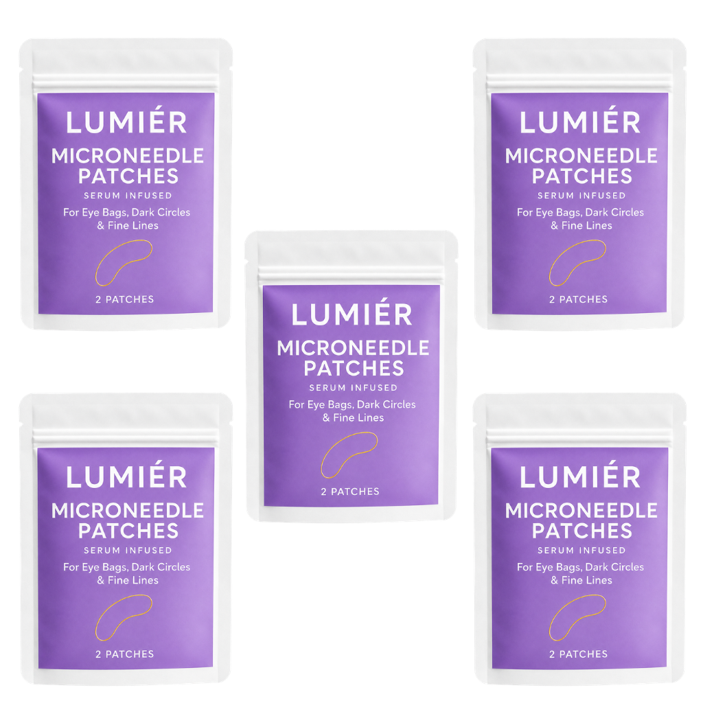 Lumiér Mikronåle-patches | Dæmper, beroliger og letter hævelser under øjnene med op til 98 % på 24 timer!