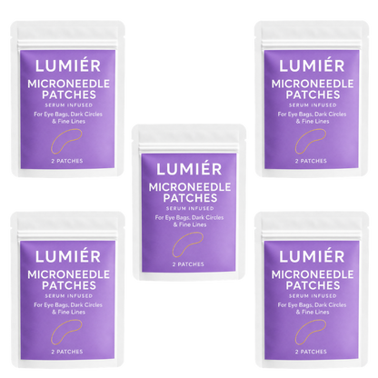 Lumiér Mikronåle-patches | Dæmper, beroliger og letter hævelser under øjnene med op til 98 % på 24 timer!