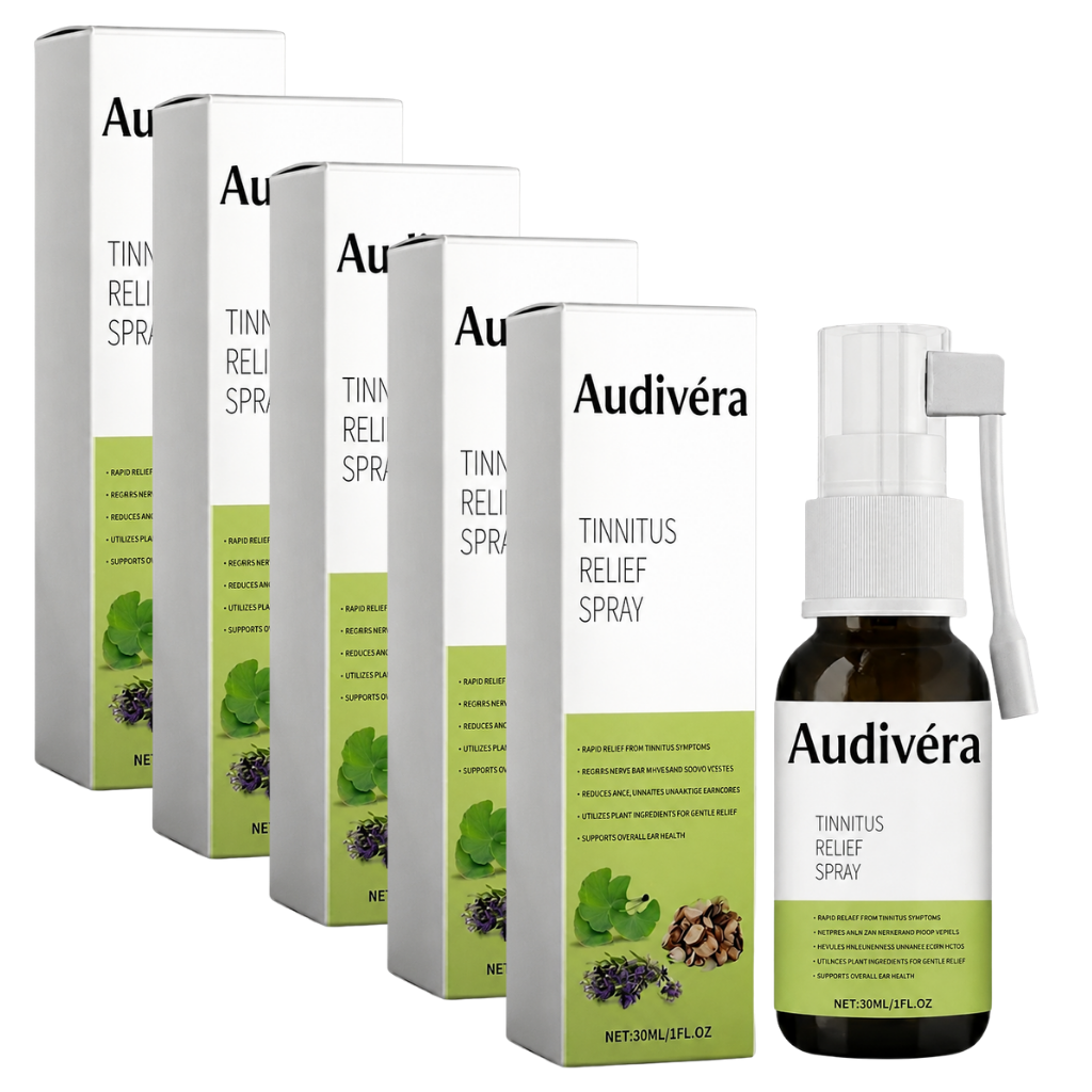 Audivéra Tinnitus-spray | Dæmper, beroliger og letter ringen for ørerne med op til 98 % på 24 timer!