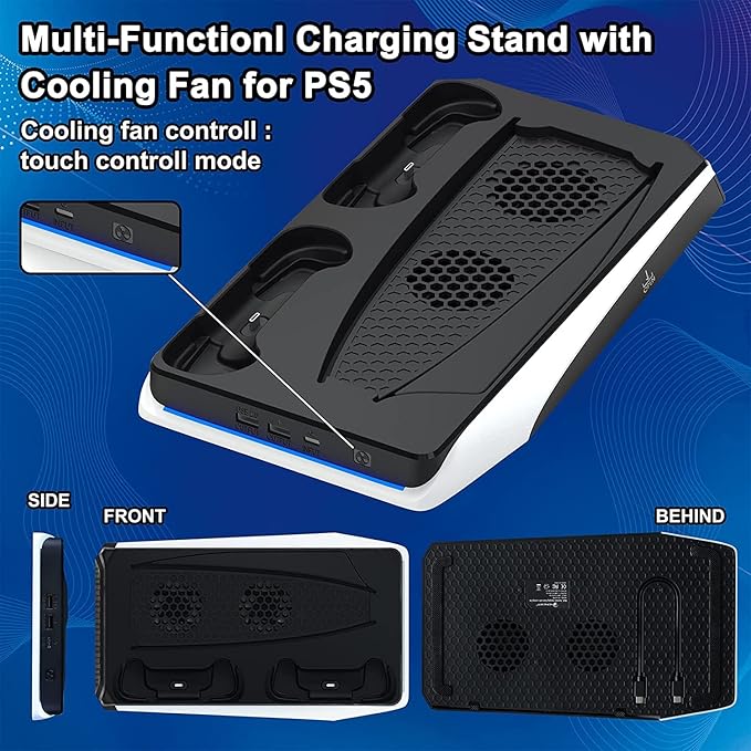 GameDock PS5 | Din ultimative opladnings- og kølestation til PS5