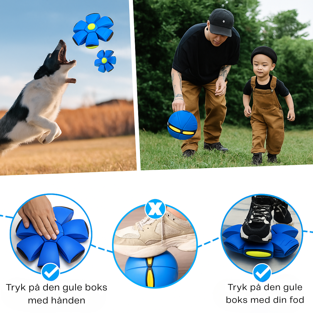 HundLykk | 2-i-1 Frisbee Bold for uendelig leg & glæde