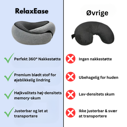 RelaxEase | Ergonomisk nakkepude for skøn afslapning ✈️