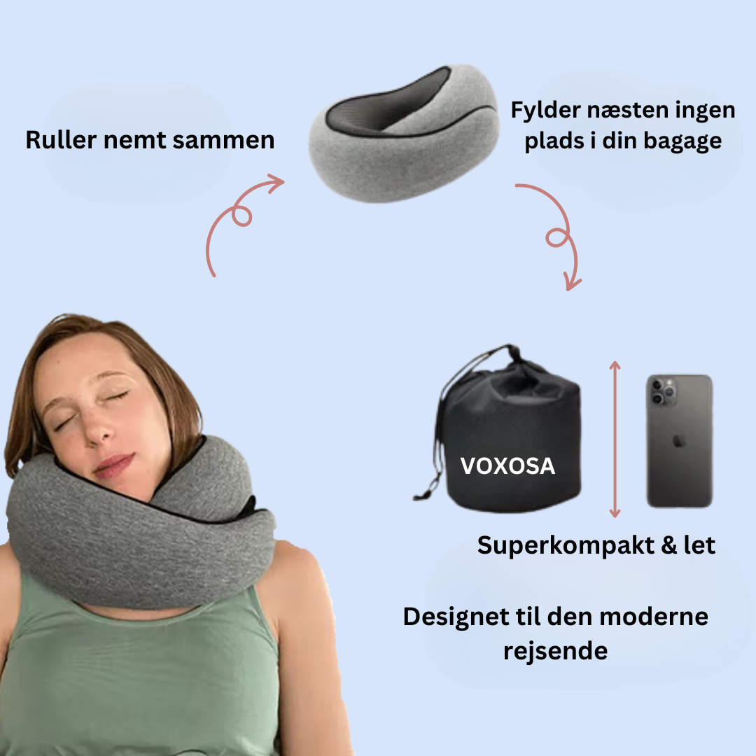 RelaxEase | Ergonomisk nakkepude for skøn afslapning ✈️