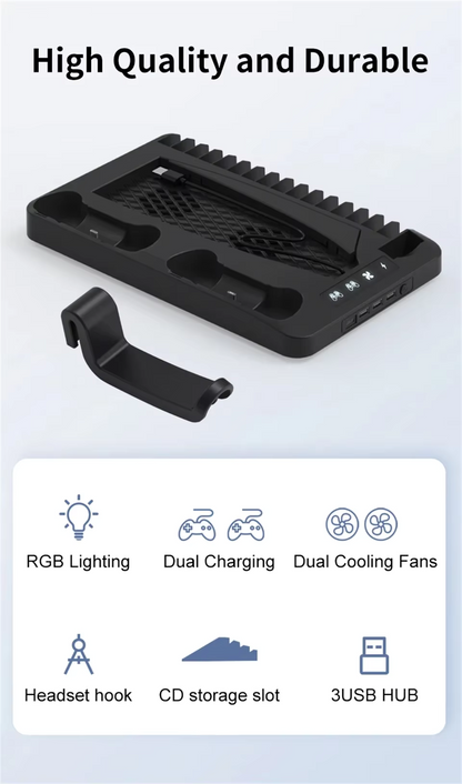 GameDock PS5 | Din ultimative opladnings- og kølestation til PS5