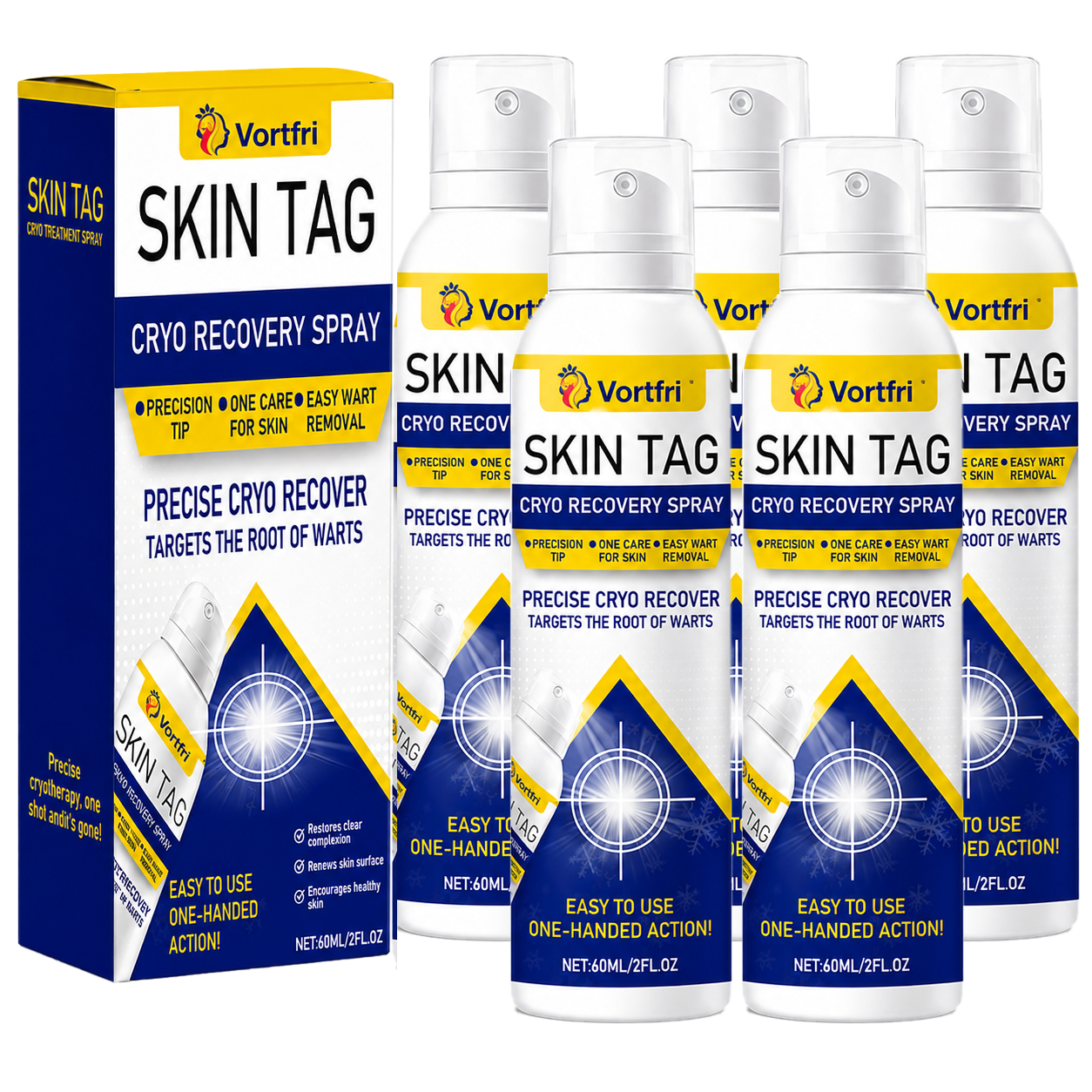 Vortfri Kryoterapi Spray | Nyd Glat, Klar Hud Igen På Blot 5 Dage