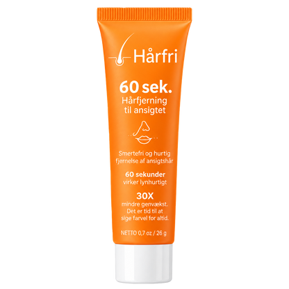 Hårfri | Fjerner Ansigtshår Permanent På Bare 60 Sekunder!