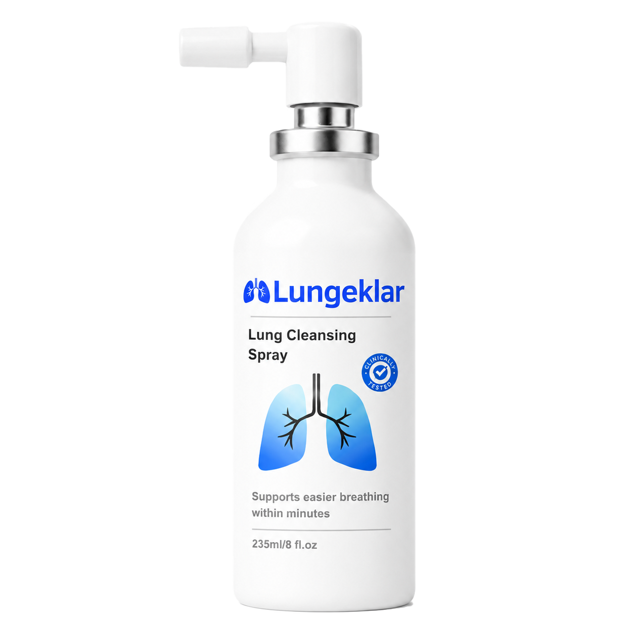 Lungeklar Lungespray | Fjerner op til 97 % af fastsiddende slim og gør det lettere at trække vejret på blot 3 dage!