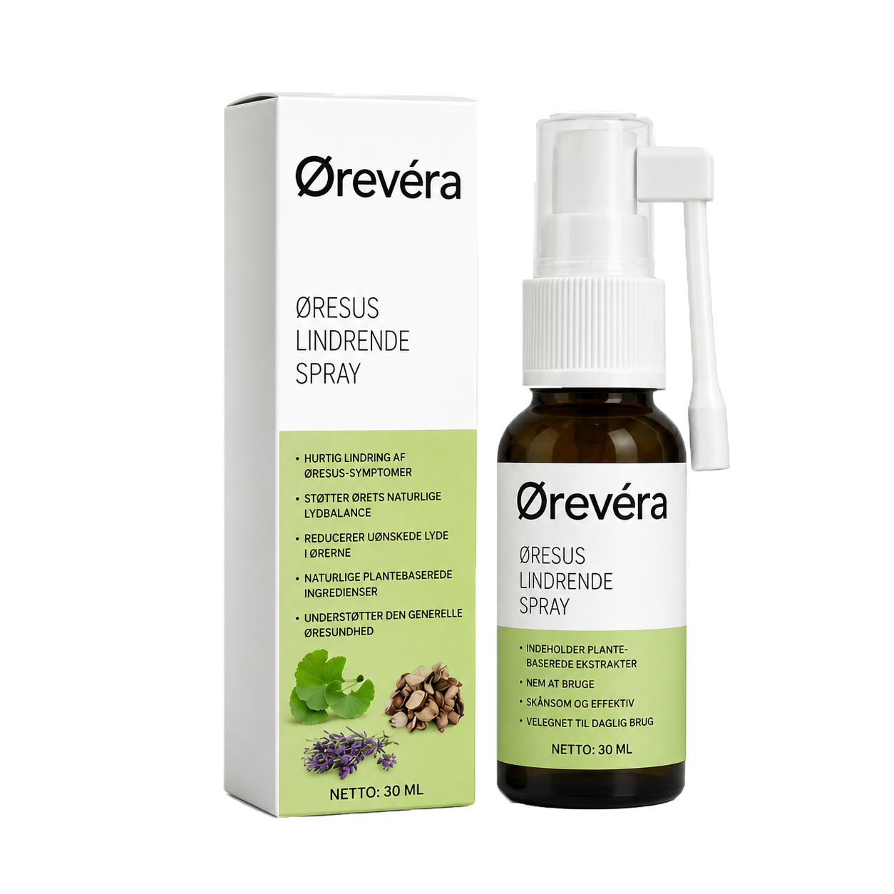 Ørevéra Tinnitus Spray | Dæmper, Beroliger Og Letter Ringen For Ørerne Med Op Til 98% På 24 Timer!