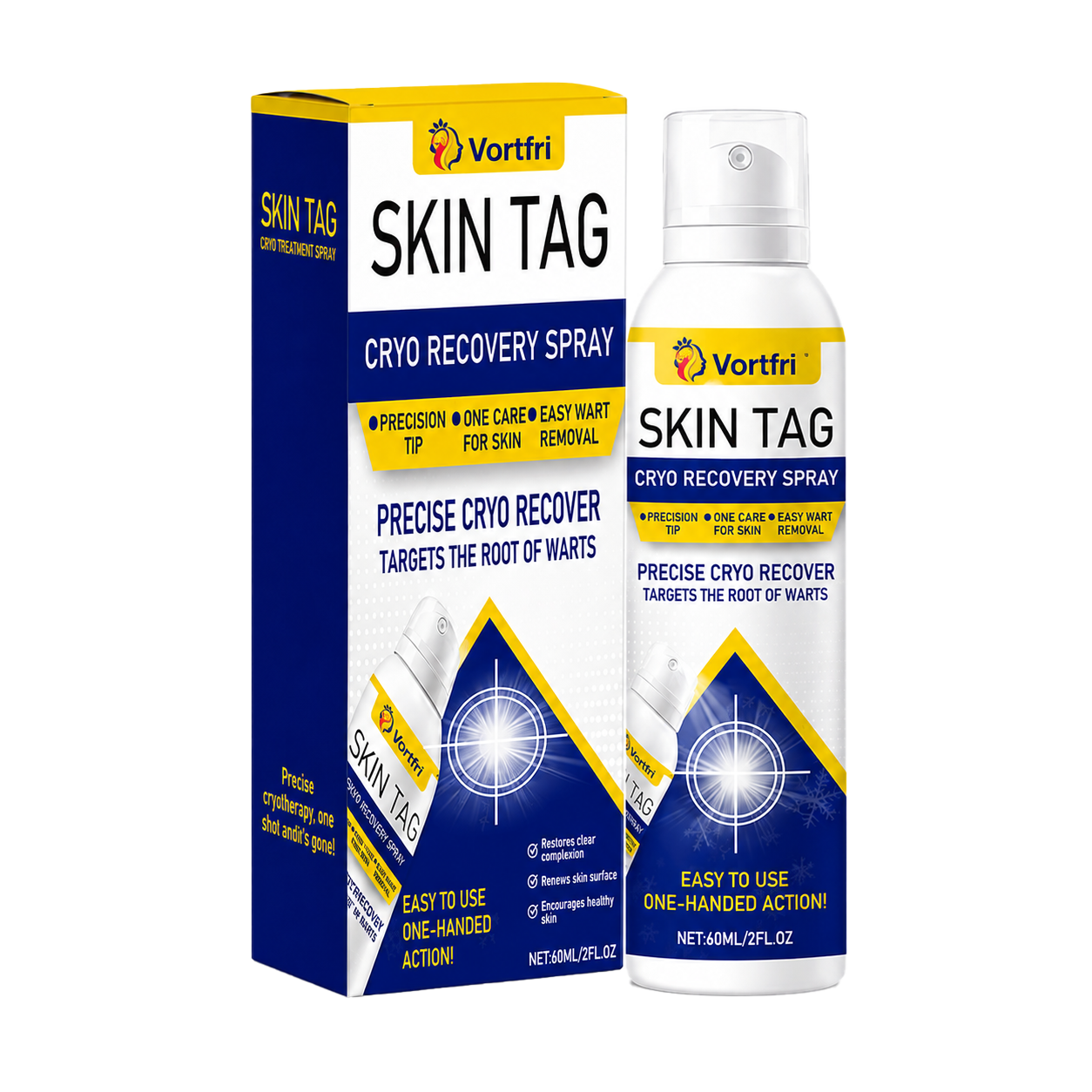 Vortfri Kryoterapi Spray | Nyd Glat, Klar Hud Igen På Blot 5 Dage