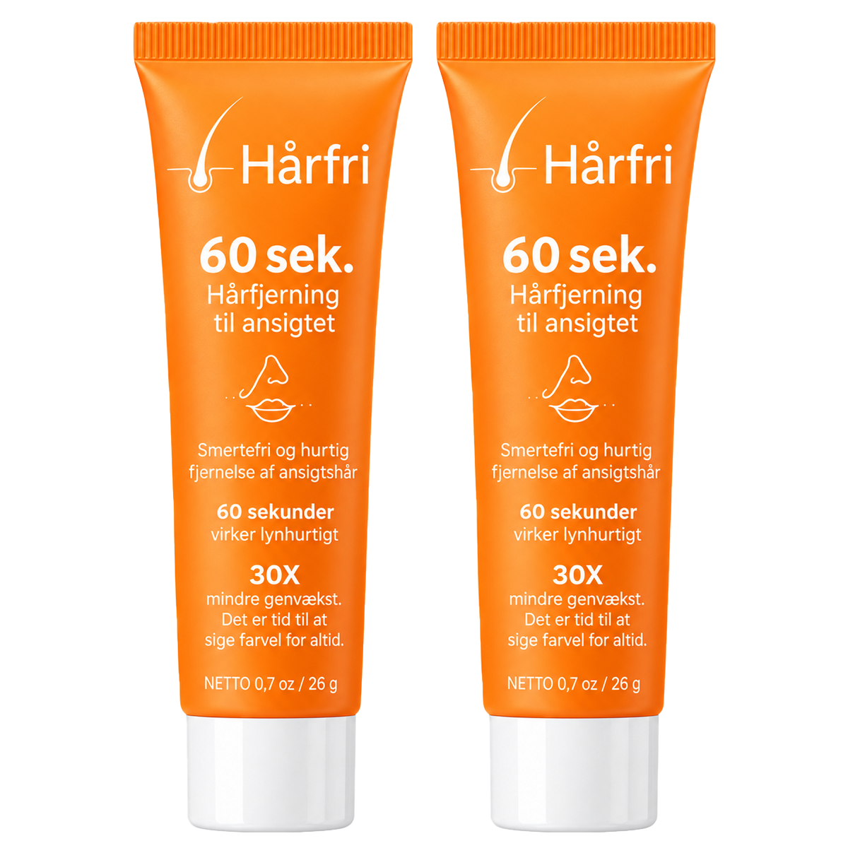 Hårfri | Fjerner Ansigtshår Permanent På Bare 60 Sekunder!