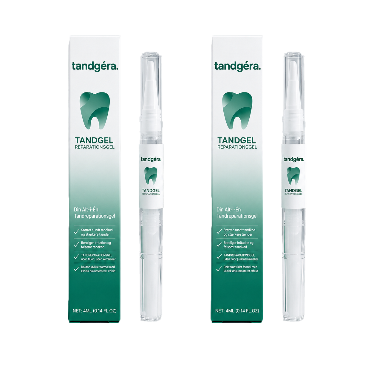 Tandgéra Tandkøds-Pen | Genopbygger Tandkødsvæv, Reducerer Sensitivitet, Stopper Blødende Tandkød