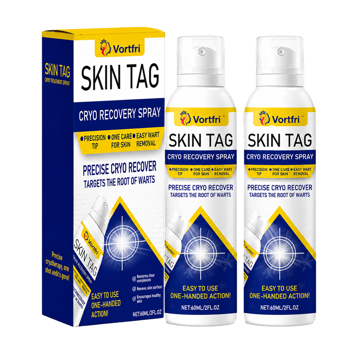 Vortfri Kryoterapi Spray | Nyd Glat, Klar Hud Igen På Blot 5 Dage