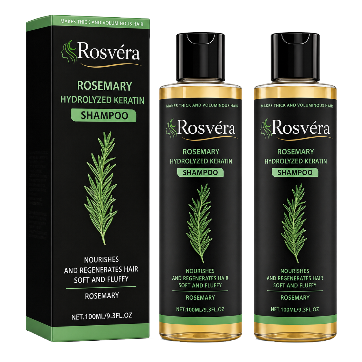Rosvéra Rosmarinshampoo | Alt-i-én Pleje Til Tørt, Svagt Hår På 4 Uger
