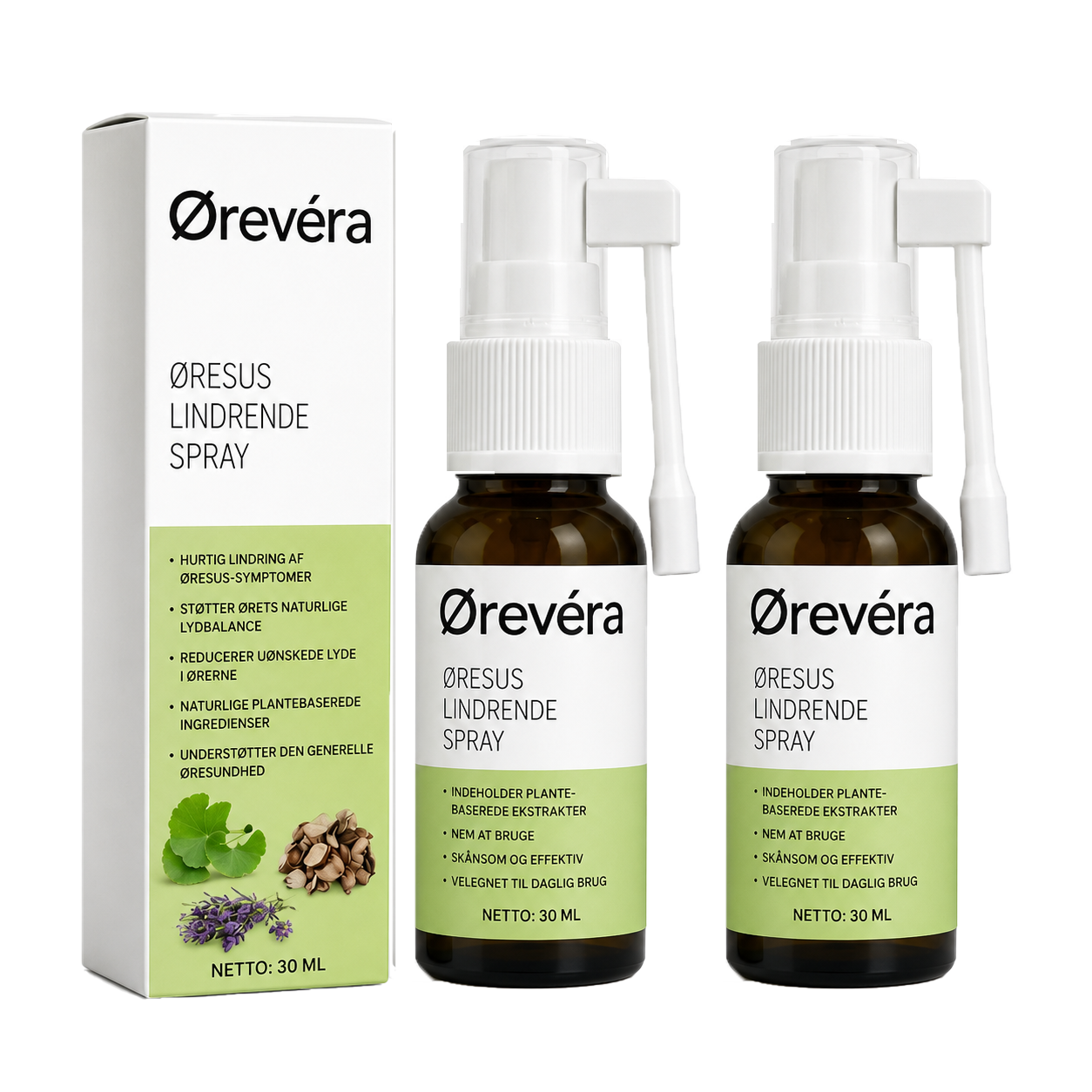 Ørevéra Tinnitus Spray | Dæmper, Beroliger Og Letter Ringen For Ørerne Med Op Til 98% På 24 Timer!