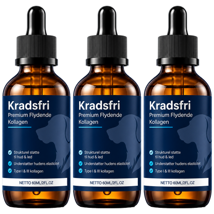 Kradsfri | Flydende Kollagen Til Hunde | Stopper Kronisk Kradsen På Kun 2 Uger