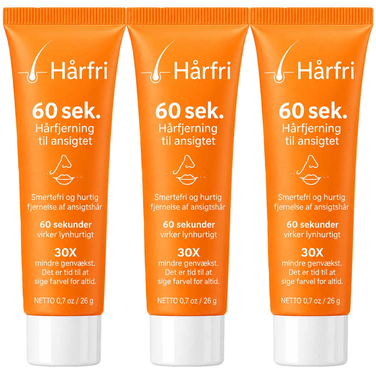 Hårfri | Fjerner Ansigtshår Permanent På Bare 60 Sekunder!