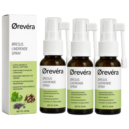 Ørevéra Tinnitus Spray | Dæmper, Beroliger Og Letter Ringen For Ørerne Med Op Til 98% På 24 Timer!