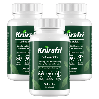 Knirsfri Led-Kompleks – Den komplette formel med UC-II-kollagen, hyaluronsyre, MSM & Boswellia