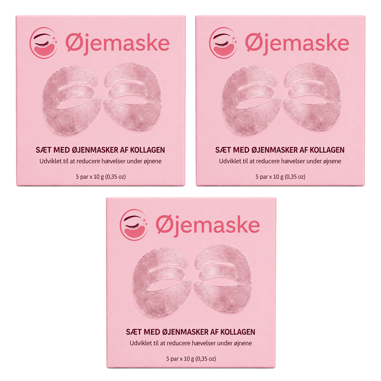 Øjemaske | Maske Med Peptider Og Kollagen Til Reduktion Af Rynker Og Mørke Rande Inden For 30 Minutter