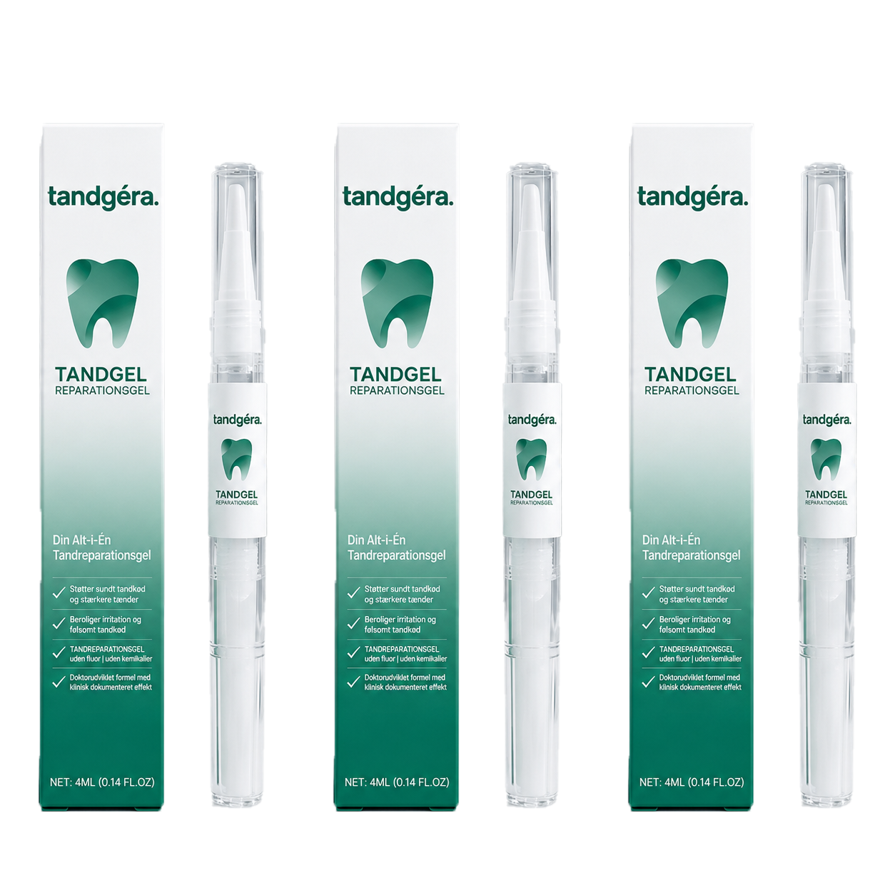 Tandgéra Tandkøds-Pen | Genopbygger Tandkødsvæv, Reducerer Sensitivitet, Stopper Blødende Tandkød