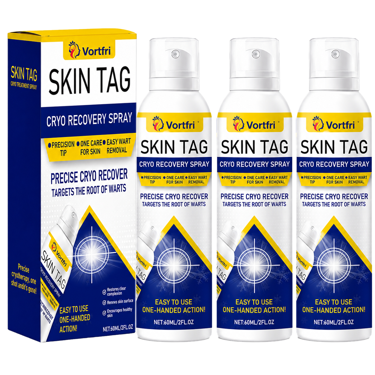 Vortfri Kryoterapi Spray | Nyd Glat, Klar Hud Igen På Blot 5 Dage