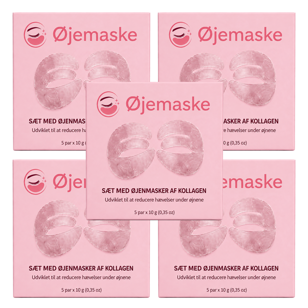 Øjemaske | Maske Med Peptider Og Kollagen Til Reduktion Af Rynker Og Mørke Rande Inden For 30 Minutter