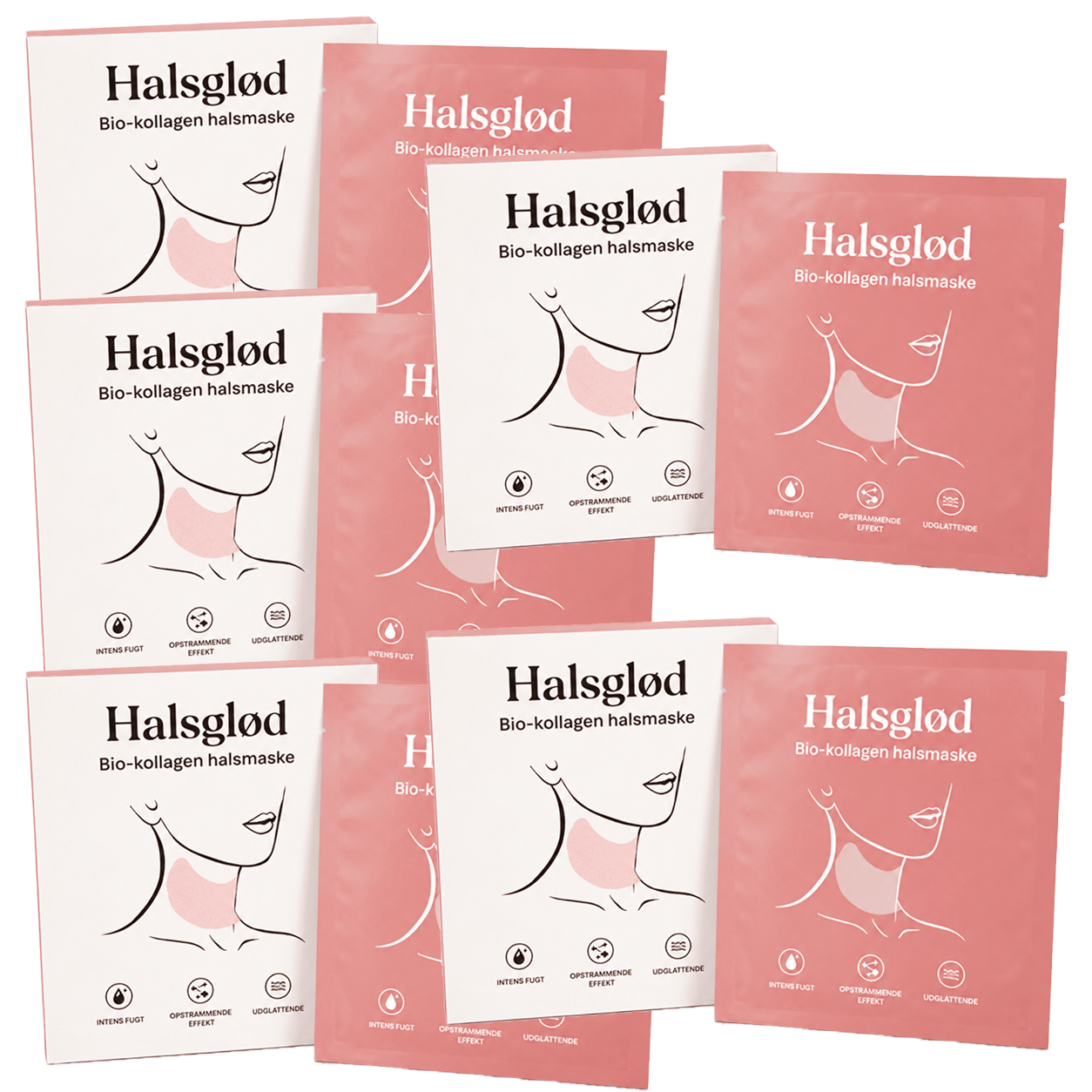 Halsglød | Reducer Halsrynker Og Løs Hud På 3 Timer Med Marin Bio-Kollagen Maske