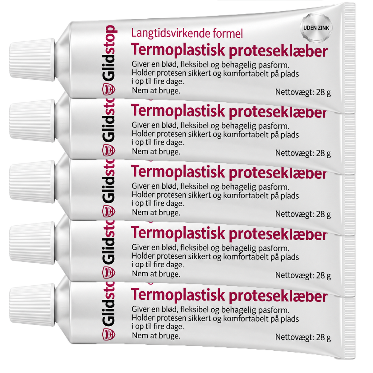 Glidstop Klæbemiddel Til Tandproteser | Smil, Tal Og Spis Uden At Bekymre Dig Om Løse Tandproteser I Op Til 4 Dage!