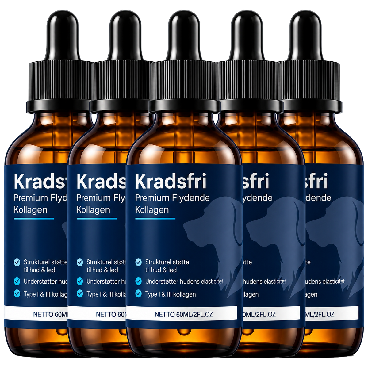 Kradsfri | Flydende Kollagen Til Hunde | Stopper Kronisk Kradsen På Kun 2 Uger