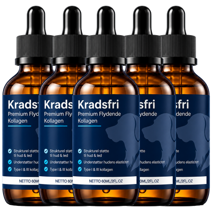 Kradsfri | Flydende Kollagen Til Hunde | Stopper Kronisk Kradsen På Kun 2 Uger