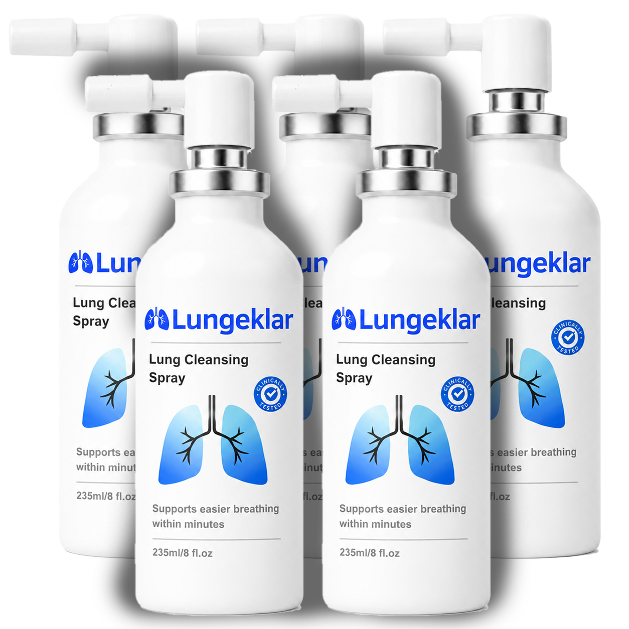 Lungeklar Lungespray | Fjerner op til 97 % af fastsiddende slim og gør det lettere at trække vejret på blot 3 dage!