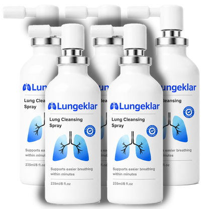 Lungeklar Lungespray | Fjerner op til 97 % af fastsiddende slim og gør det lettere at trække vejret på blot 3 dage!