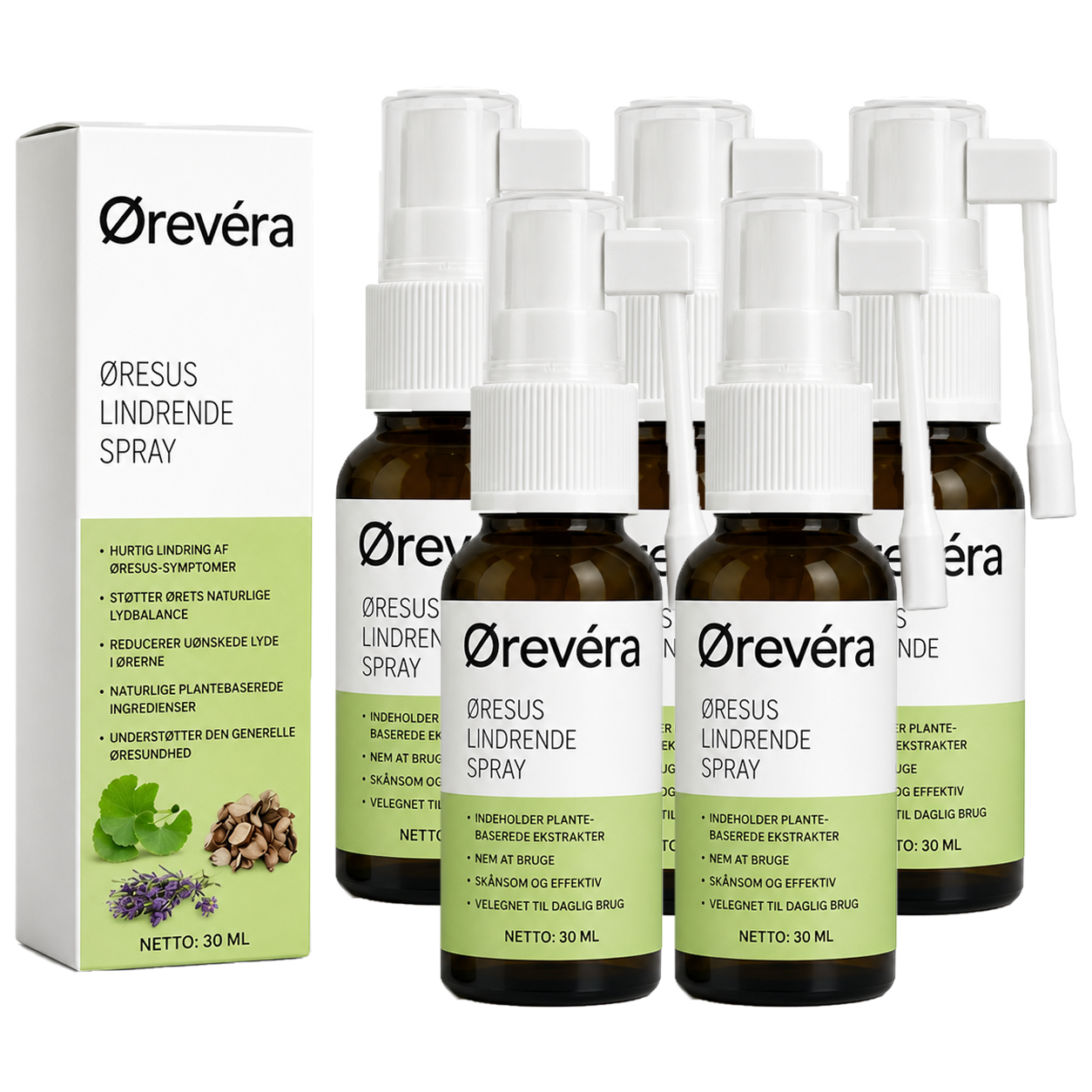 Ørevéra Tinnitus Spray | Dæmper, Beroliger Og Letter Ringen For Ørerne Med Op Til 98% På 24 Timer!